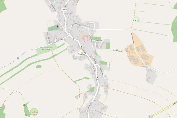 Ortskarte von Krumhermersdorf, das Schnitzerhäusel liegt an der Hauptstraße in der Ortsmitte